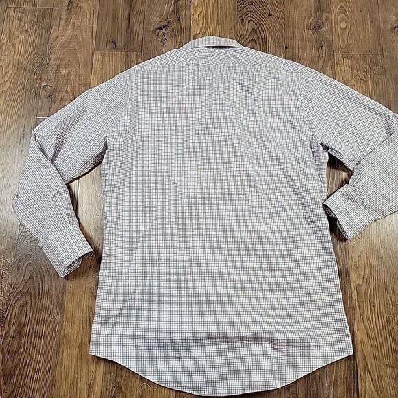 Brooks Brothers Shirt Mens 15.2 2/3 Gray Check Button Up Regent Long Sleeve - Picture 6 of 7